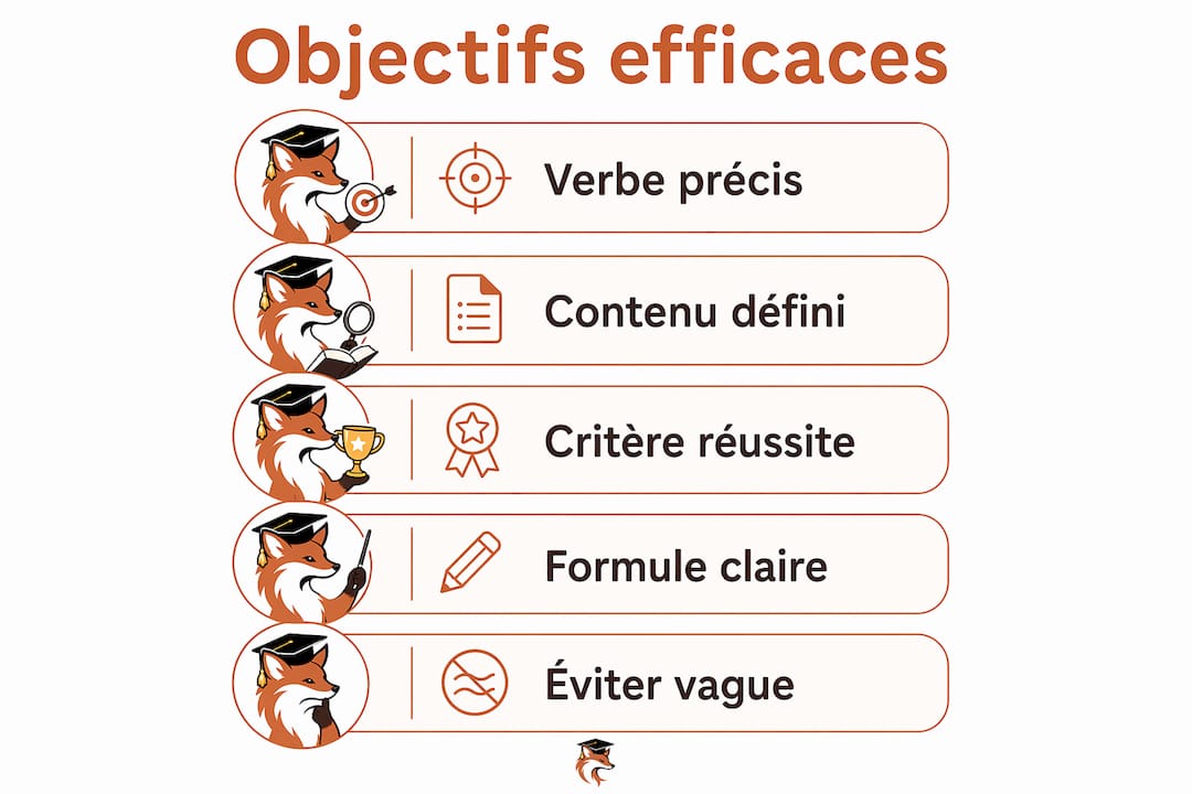 Infographie : les grandes étapes pour se fixer et atteindre ses objectifs scolaires