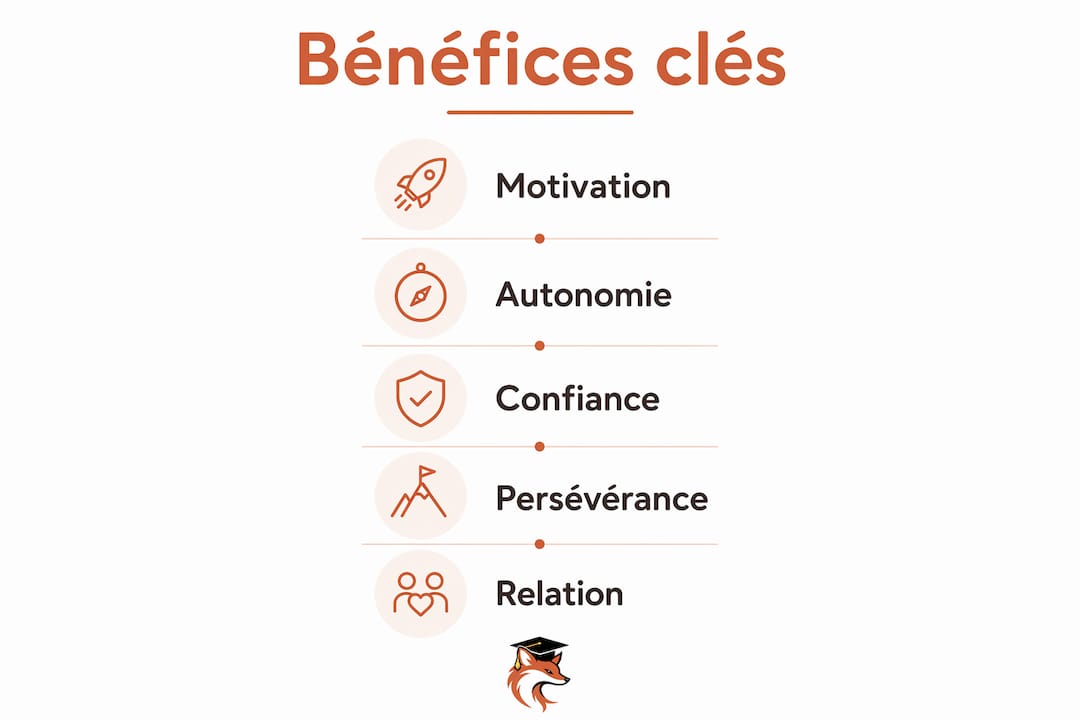Illustration des avantages du feedback positif en accompagnement scolaire