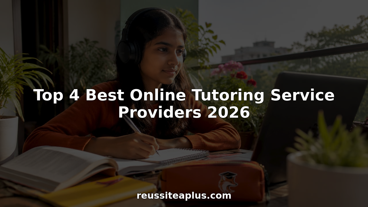 Teenage girl attending online tutoring session at desk