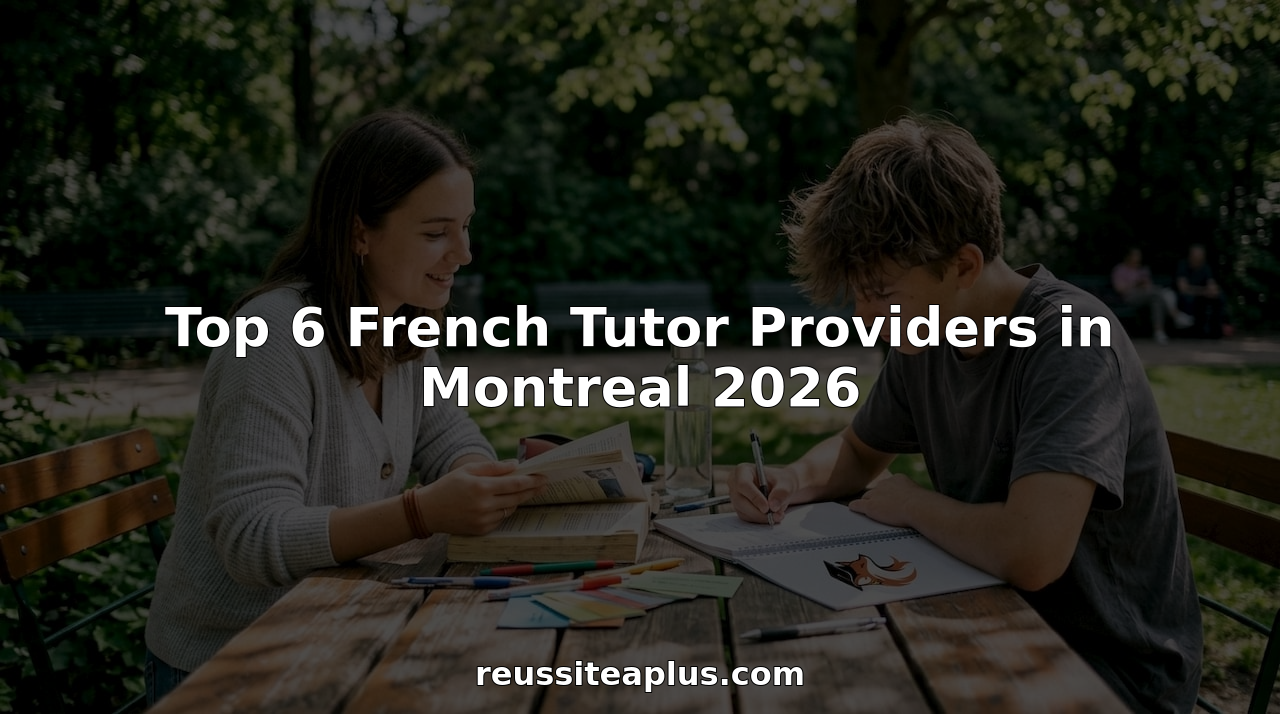 French tutor teaching student in Montreal apartment