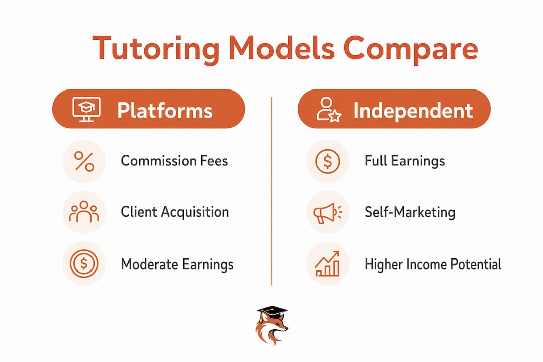 Comparison infographic of tutoring models earnings in Canada