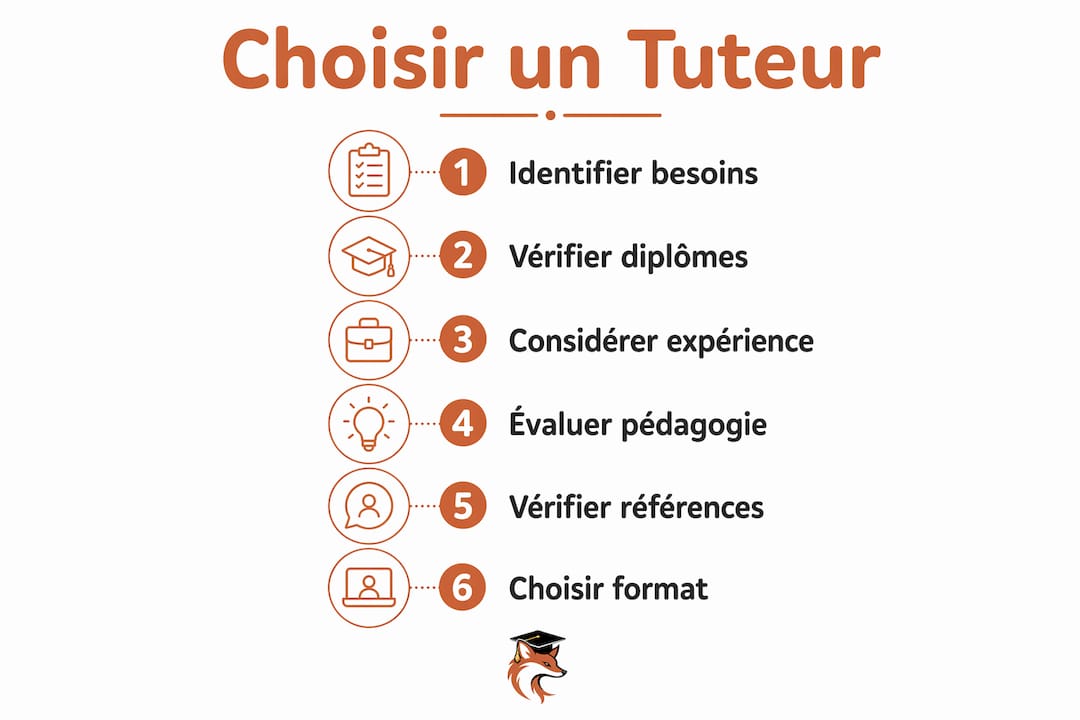 Les grandes étapes pour bien choisir son tuteur, en un coup d’œil