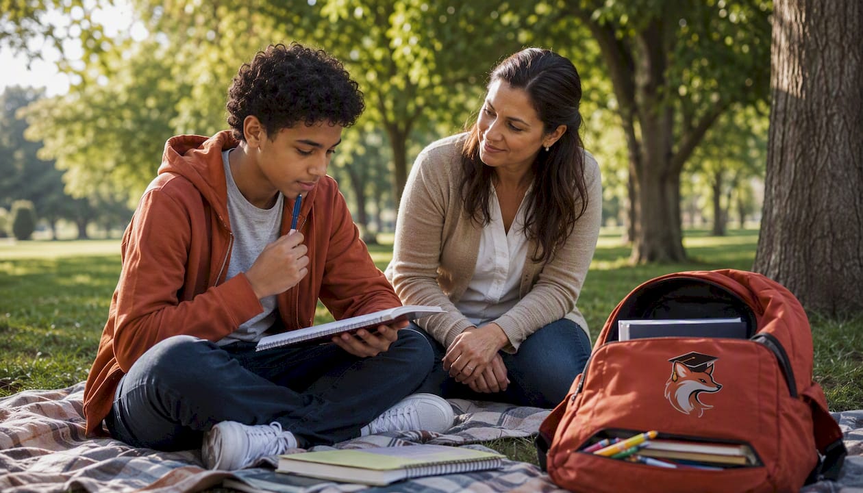 Un adolescent réservé prend confiance grâce au soutien bienveillant de sa professeure.