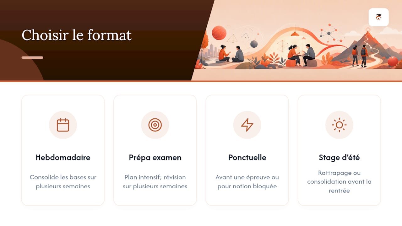 Quel type de séance convient à votre enfant ? — overview diagram
