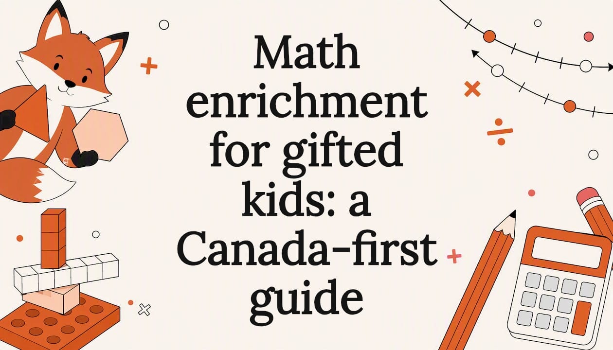 Decorative educational math enrichment title card