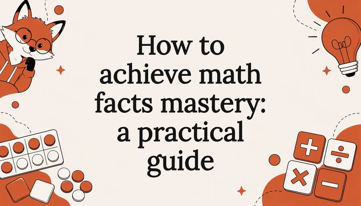 Decorative title card illustration for math mastery article