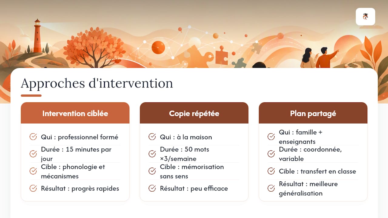 Ce que j'aurais voulu savoir plus tôt sur la dysorthographie — overview diagram