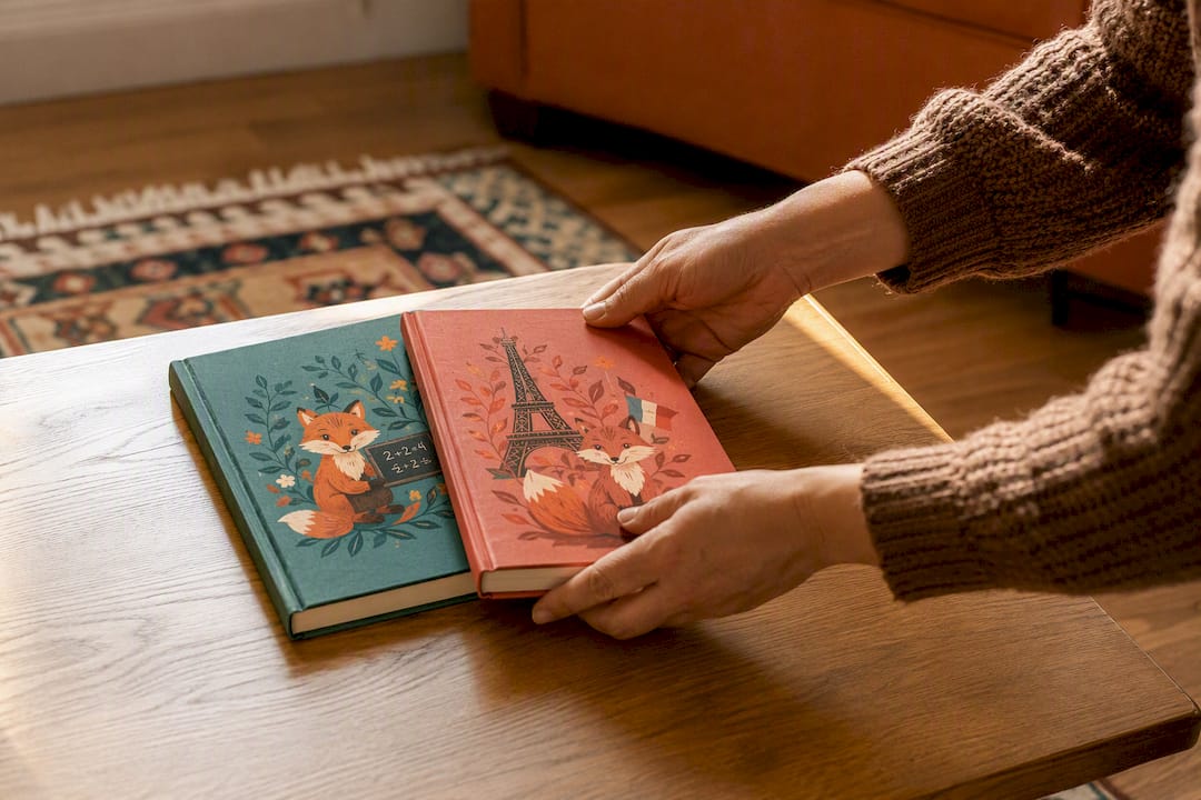 Parent hand offering homework choice