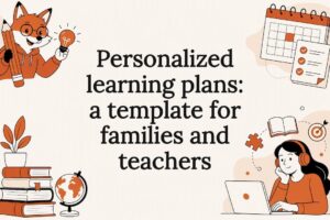 Decorative title card illustration for personalized learning