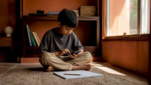 Mains calculant un pourcentage sur une calculatrice
