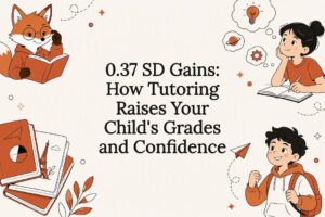 Decorative illustrated education title card