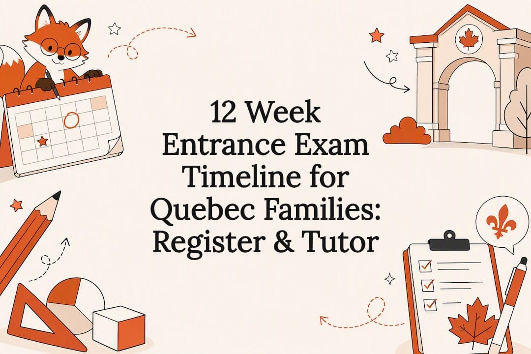 Quebec entrance exam timeline title card
