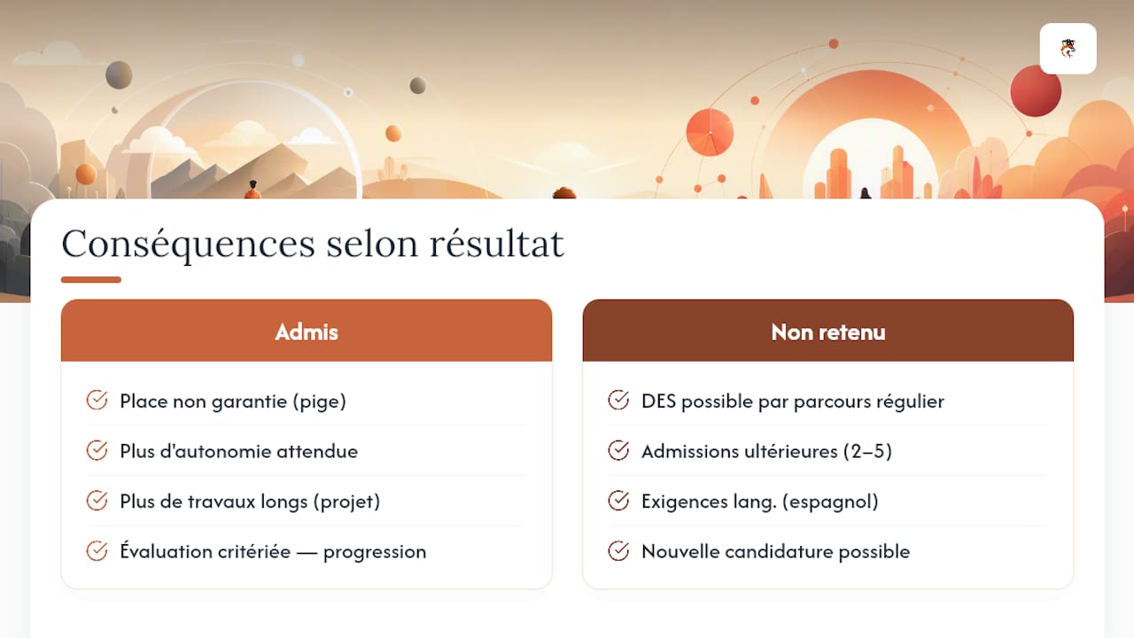 Que se passe-t-il selon le résultat obtenu ? — overview diagram