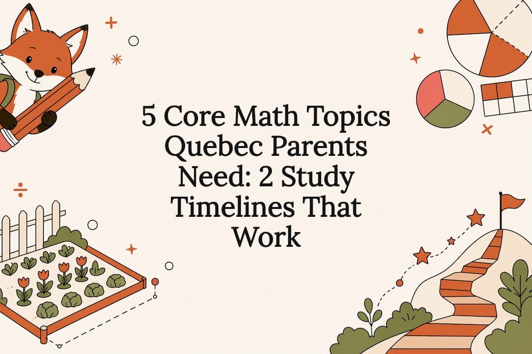 Math exam preparation title card illustration