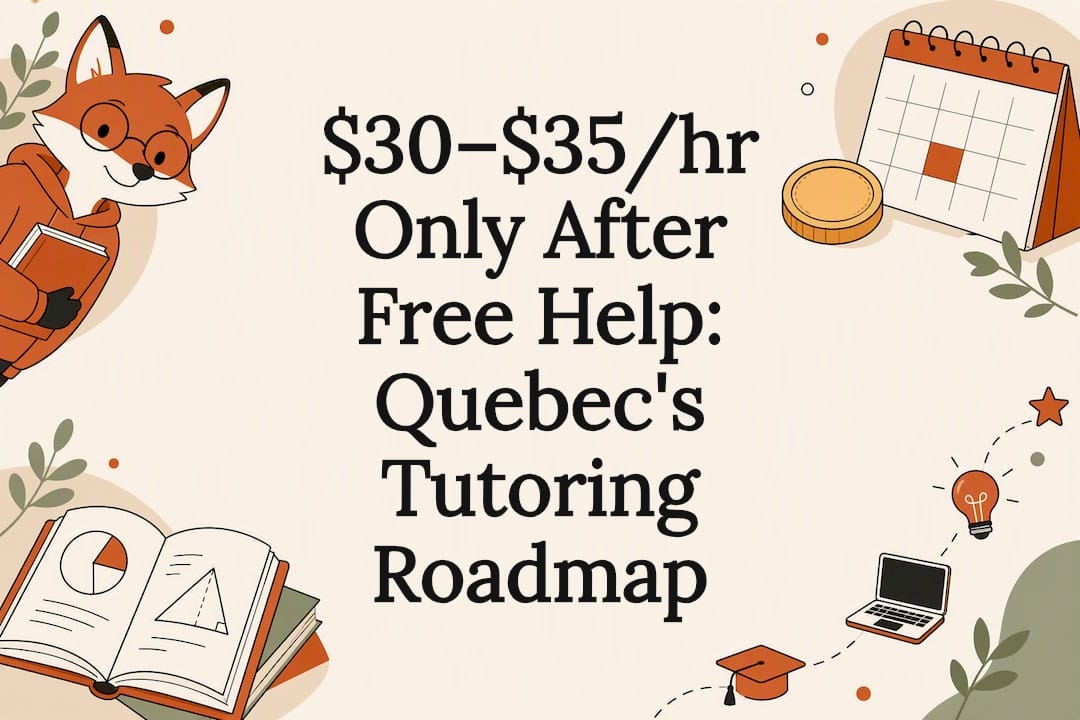 Tutoring roadmap title card with fox illustration