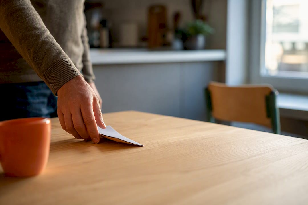 Un parent prenant du recul face à un mauvais bulletin