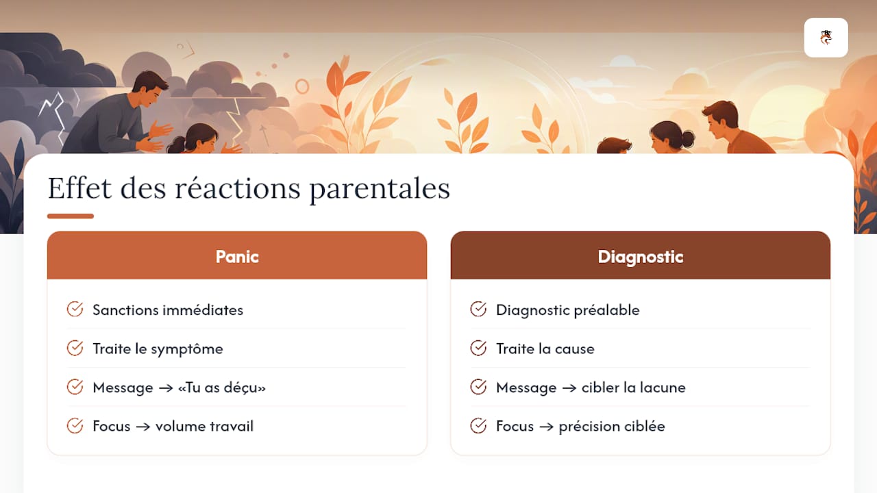 Pourquoi la panique parentale aggrave presque toujours la situation — overview diagram