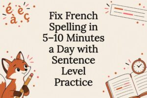 French spelling practice title card