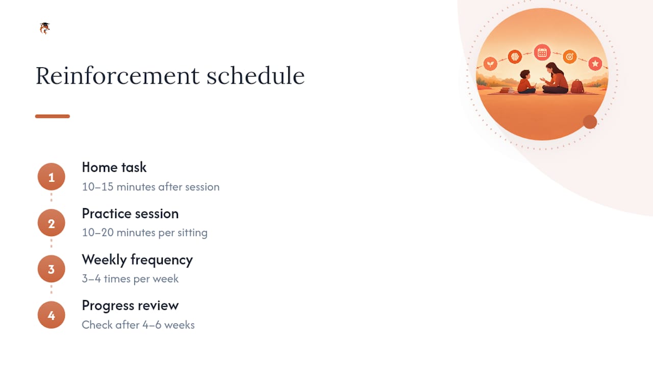 Weekend tutoring practice and review timeline