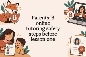 Online tutoring safety title card