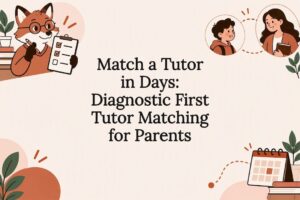 Diagnostic-first tutor matching title card