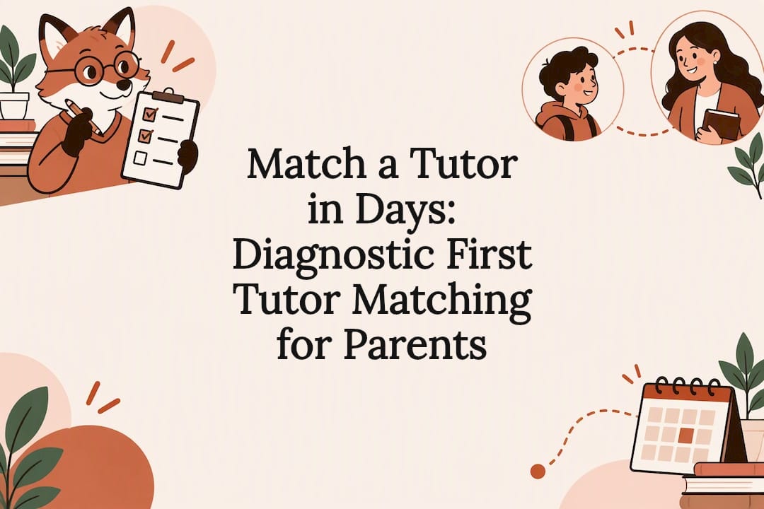 Diagnostic-first tutor matching title card