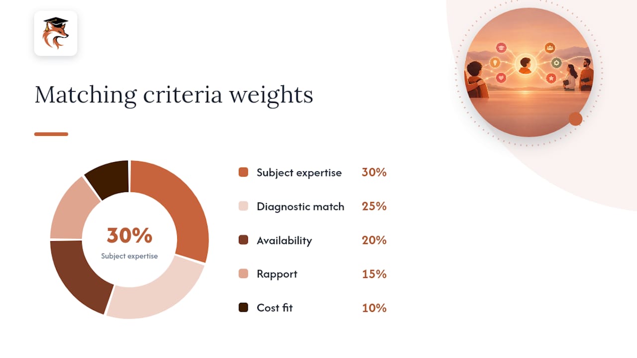 Which matching criteria matter most for your goals — overview diagram