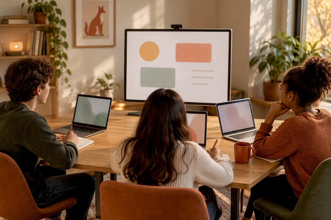 Illustration of shared online tutoring whiteboard