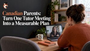 Parent and tutor planning during video meeting