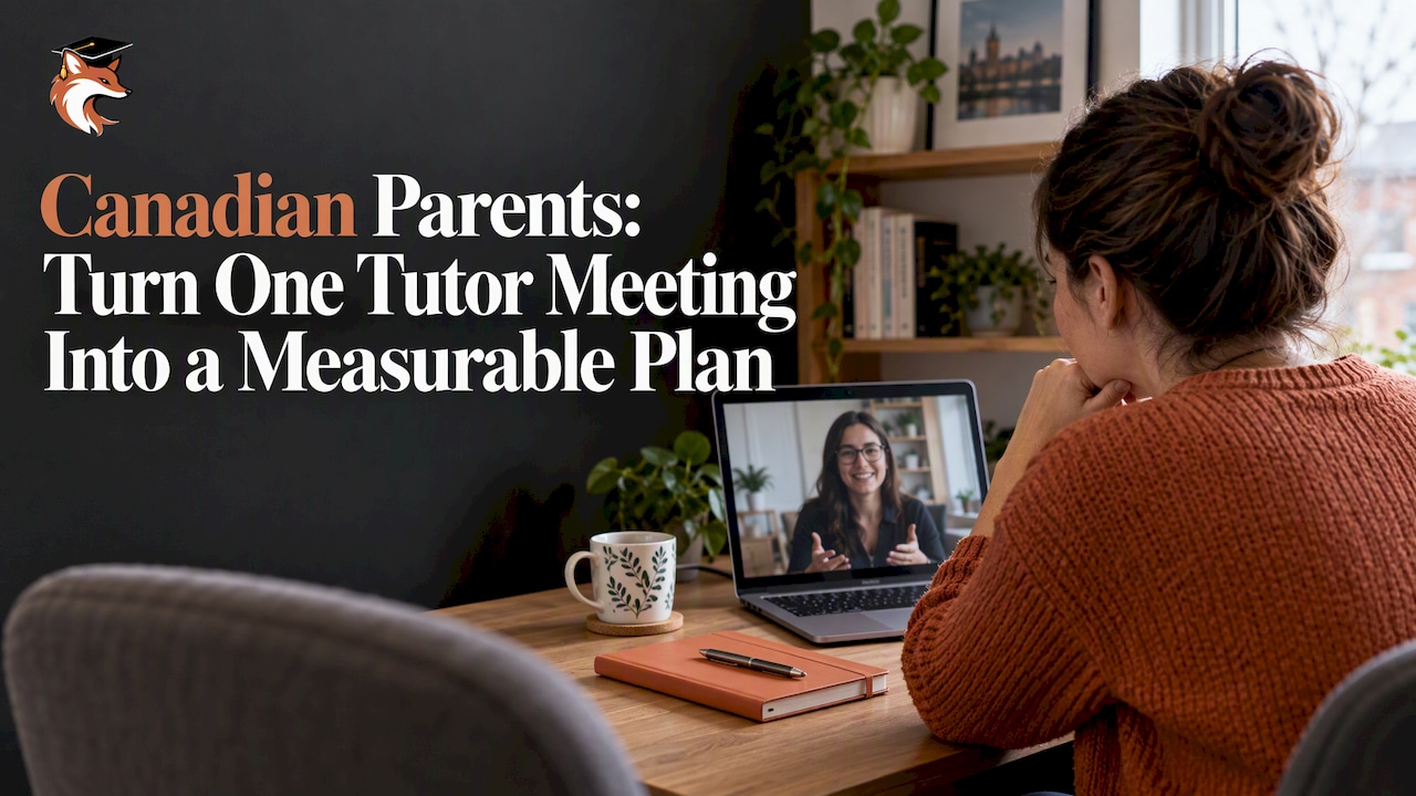 Parent and tutor planning during video meeting