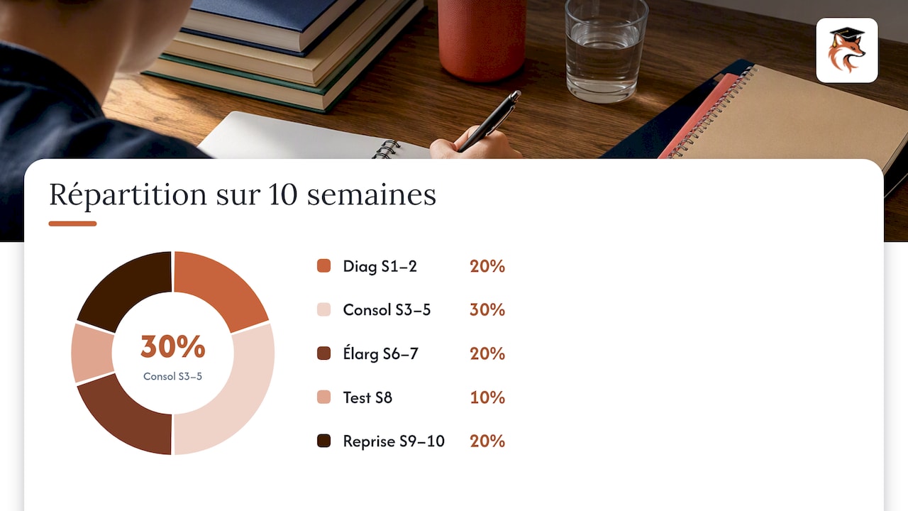 Planning de préparation scolaire sur dix semaines