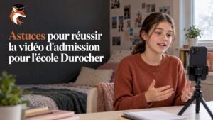 Une adolescente en train de filmer sa vidéo de candidature