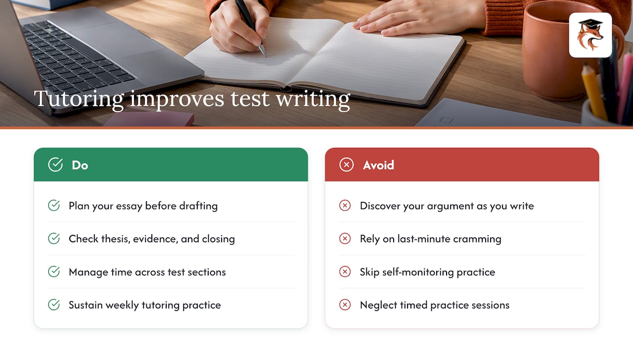 Impact of writing tutoring on standardized testing performance — overview diagram