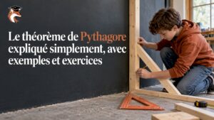 Triangle rectangle mesuré en atelier