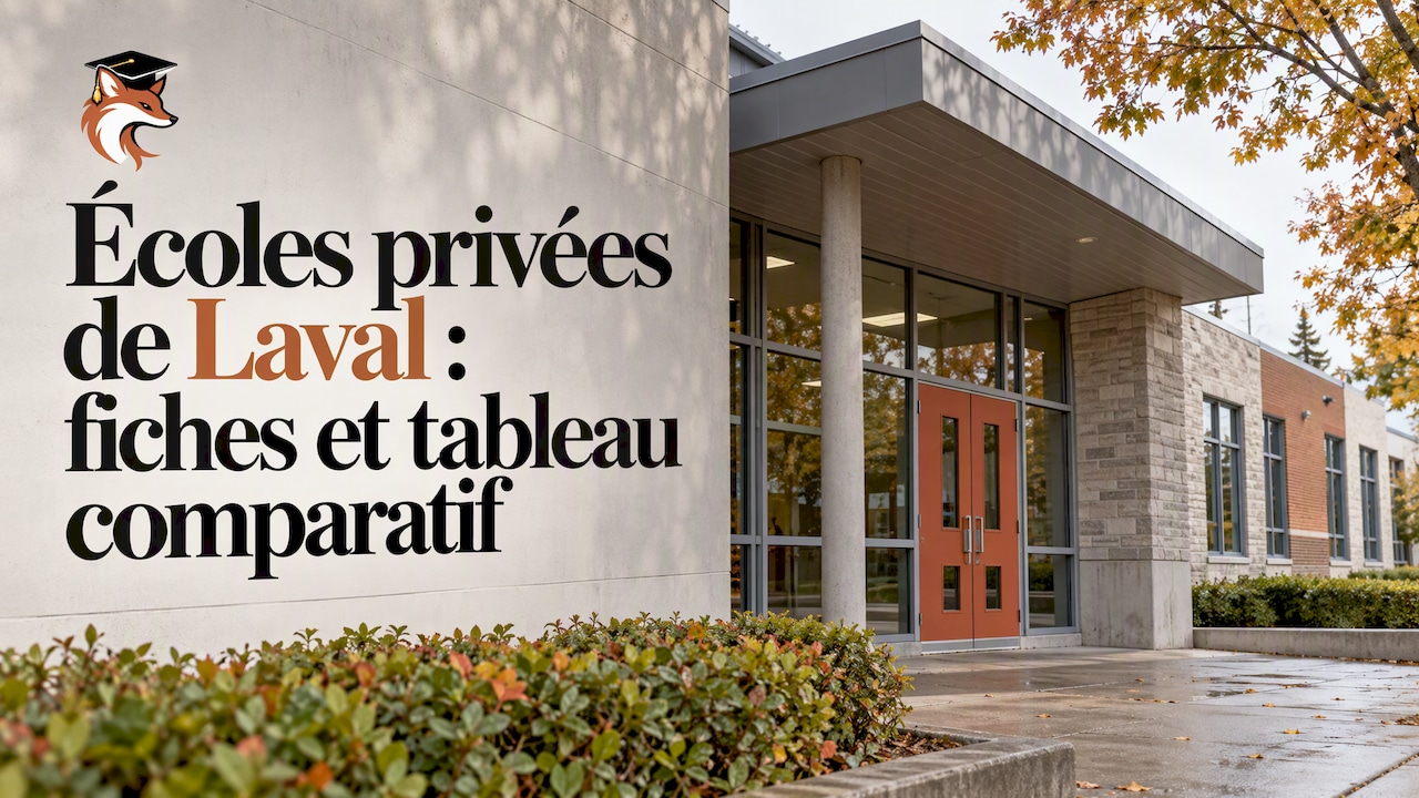 Portail d’une école privée à Laval