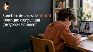 Étudiant participant à une séance de tutorat en ligne