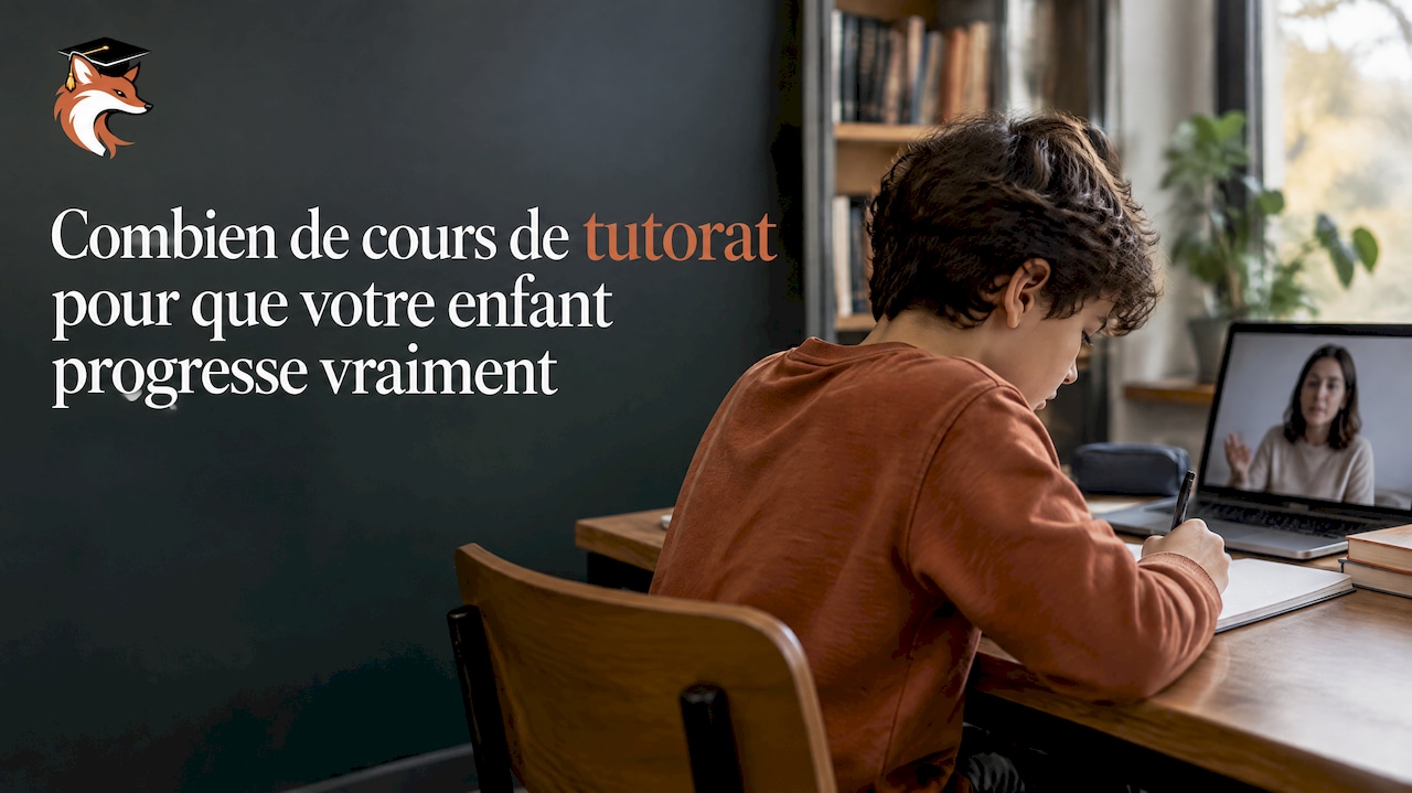 Étudiant participant à une séance de tutorat en ligne