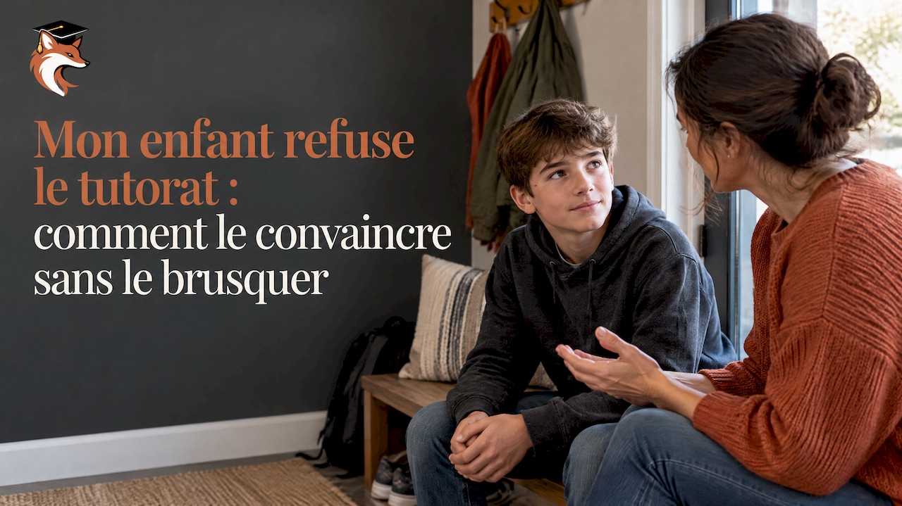 Un parent et son enfant échangent sur le tutorat à la maison