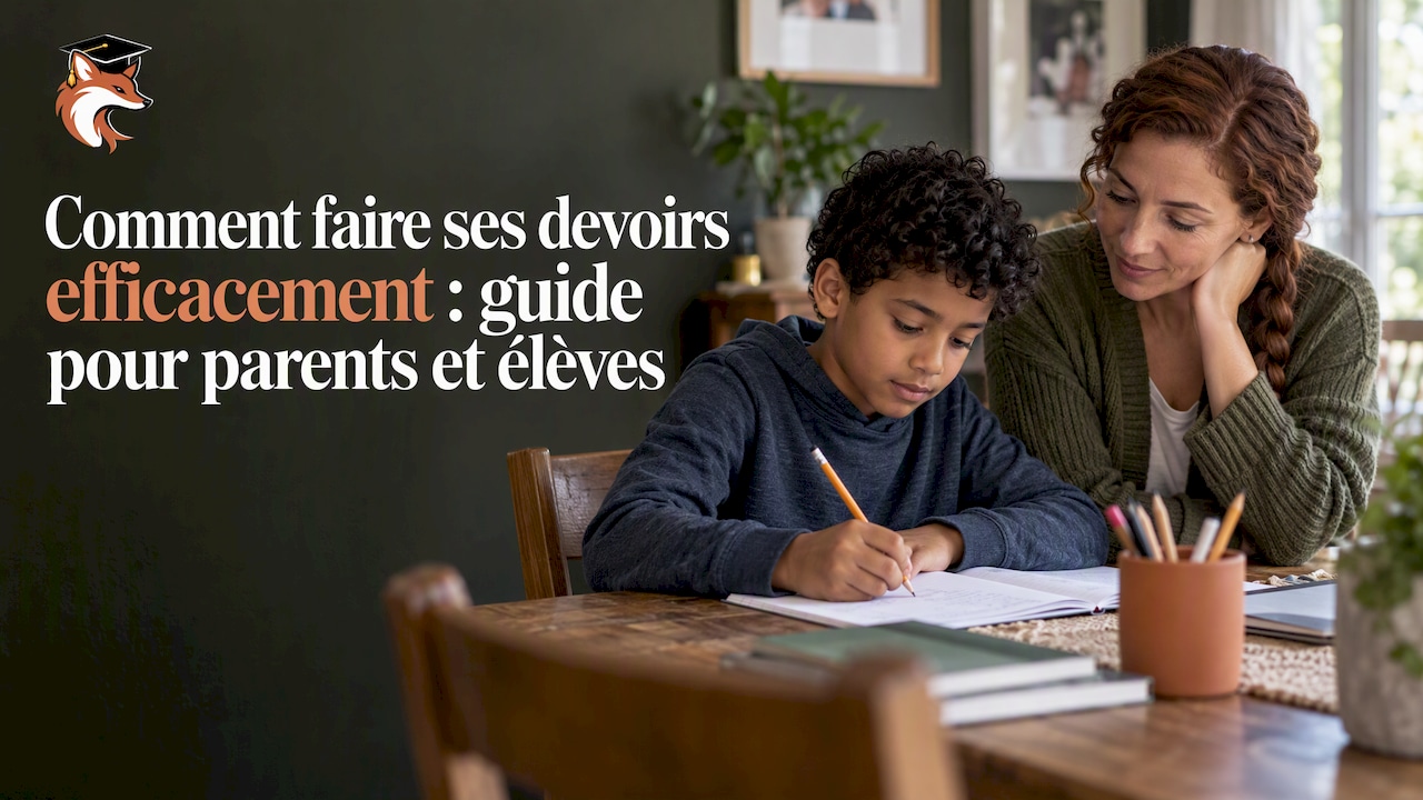 Un enfant fait ses devoirs à côté de sa mère