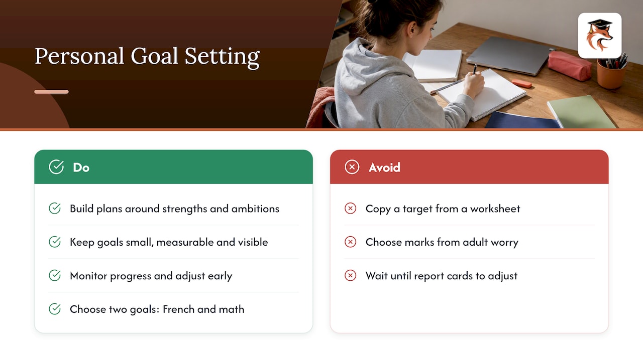 Our perspective: goals work best when they are personal — overview diagram