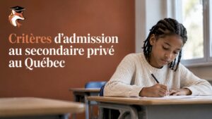 Étudiant passant un examen d'entrée