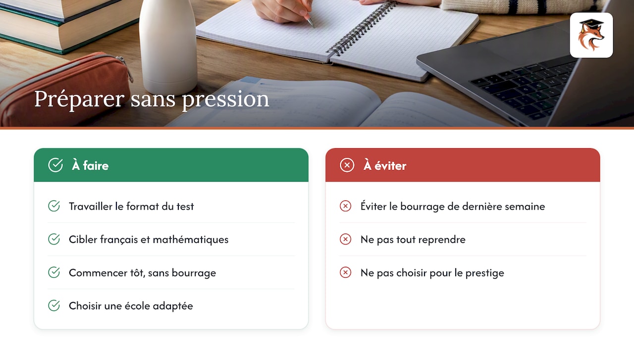 Notre point de vue : se préparer, oui, mais sans pression inutile — overview diagram