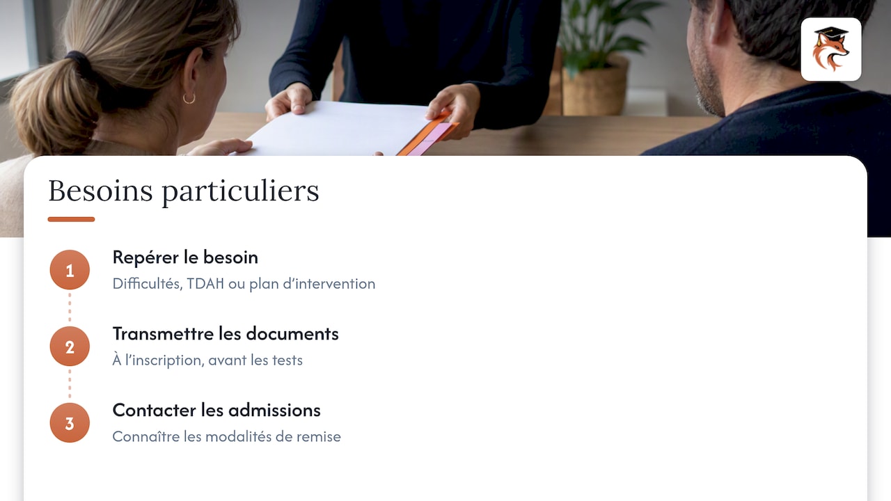 Étapes pour transmettre les documents d'adaptation