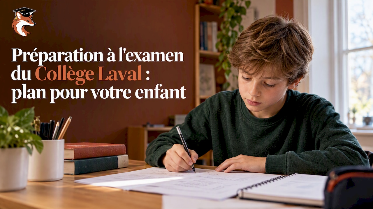 Un élève prépare ses exercices d’admission à la maison