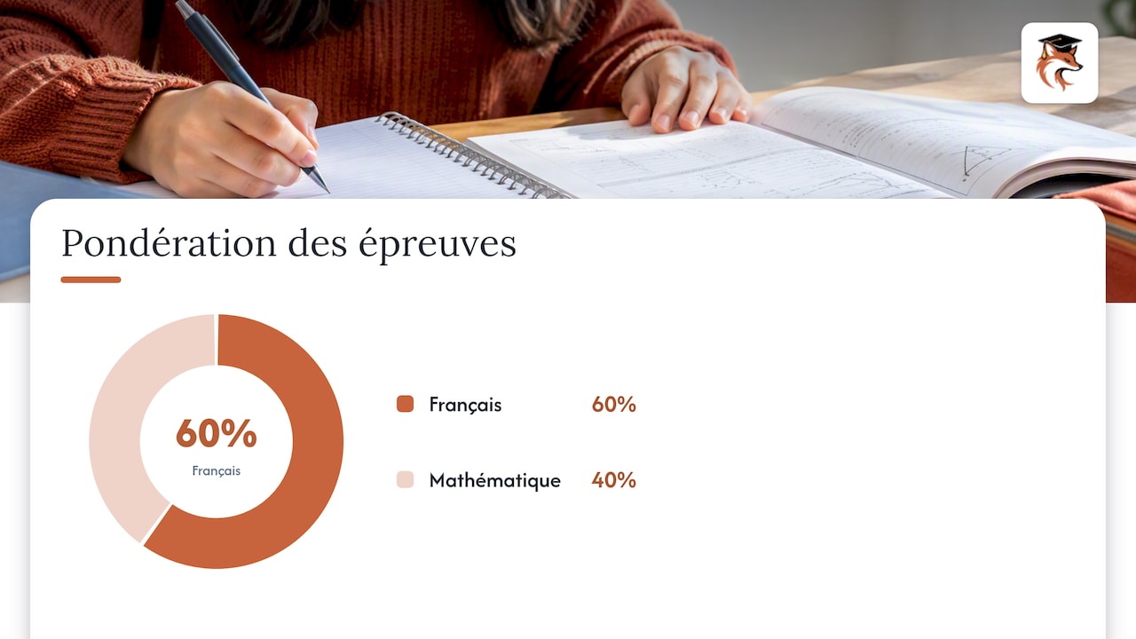 Pondération des épreuves de français et mathématique